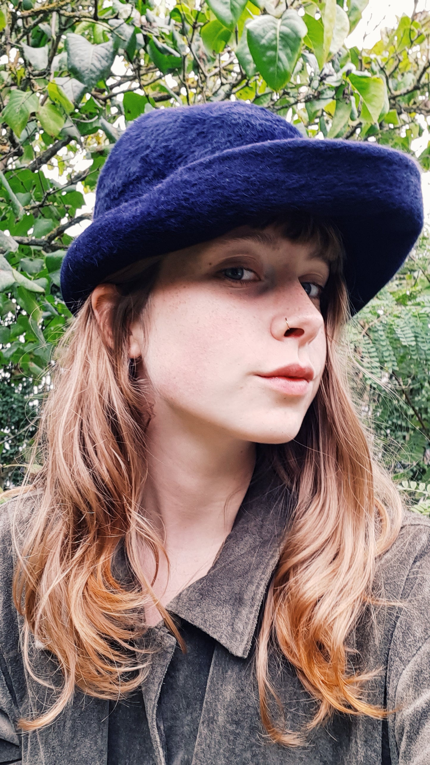 Blue vintage hat