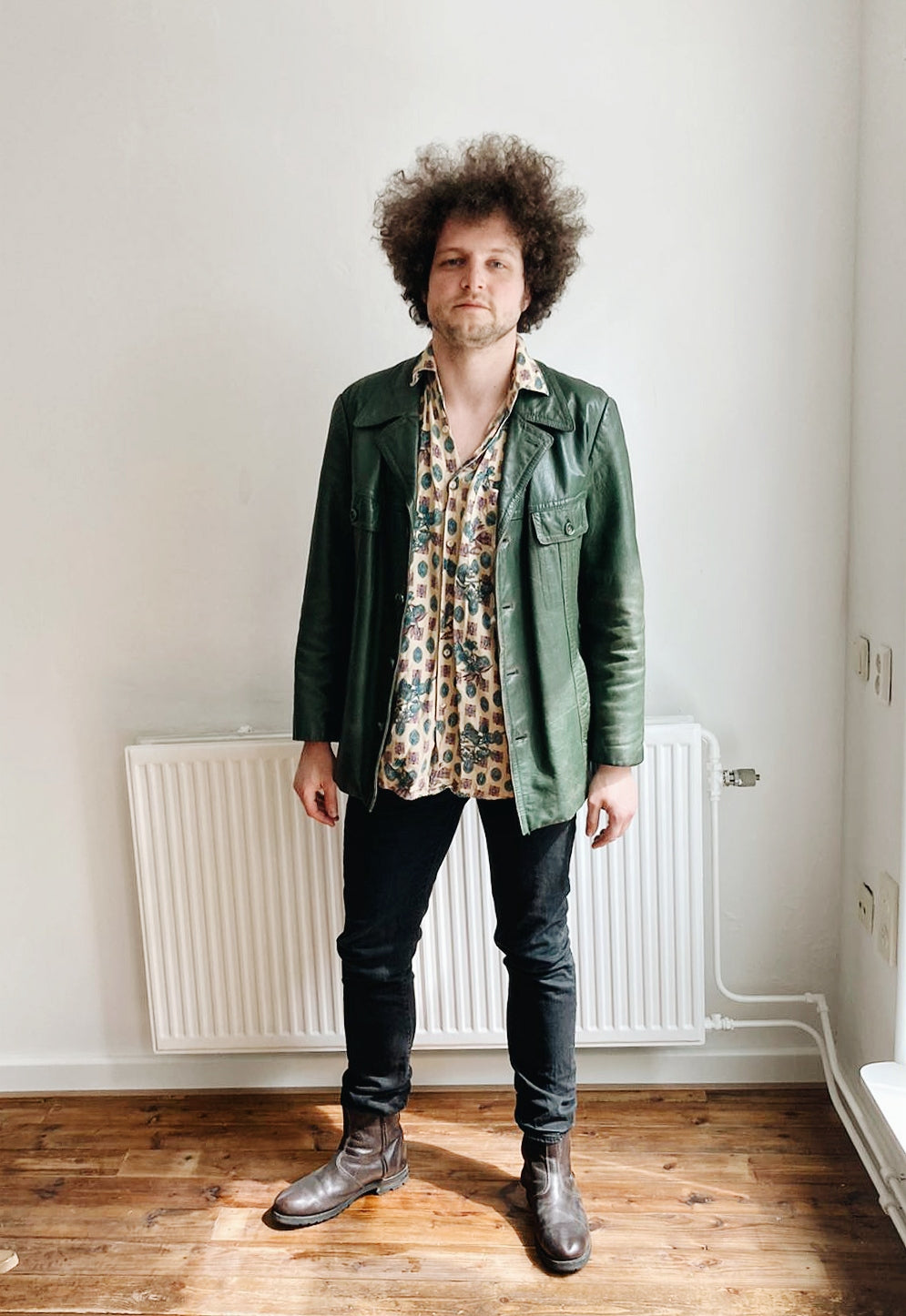 NEW IN! Leather jacket + blouse