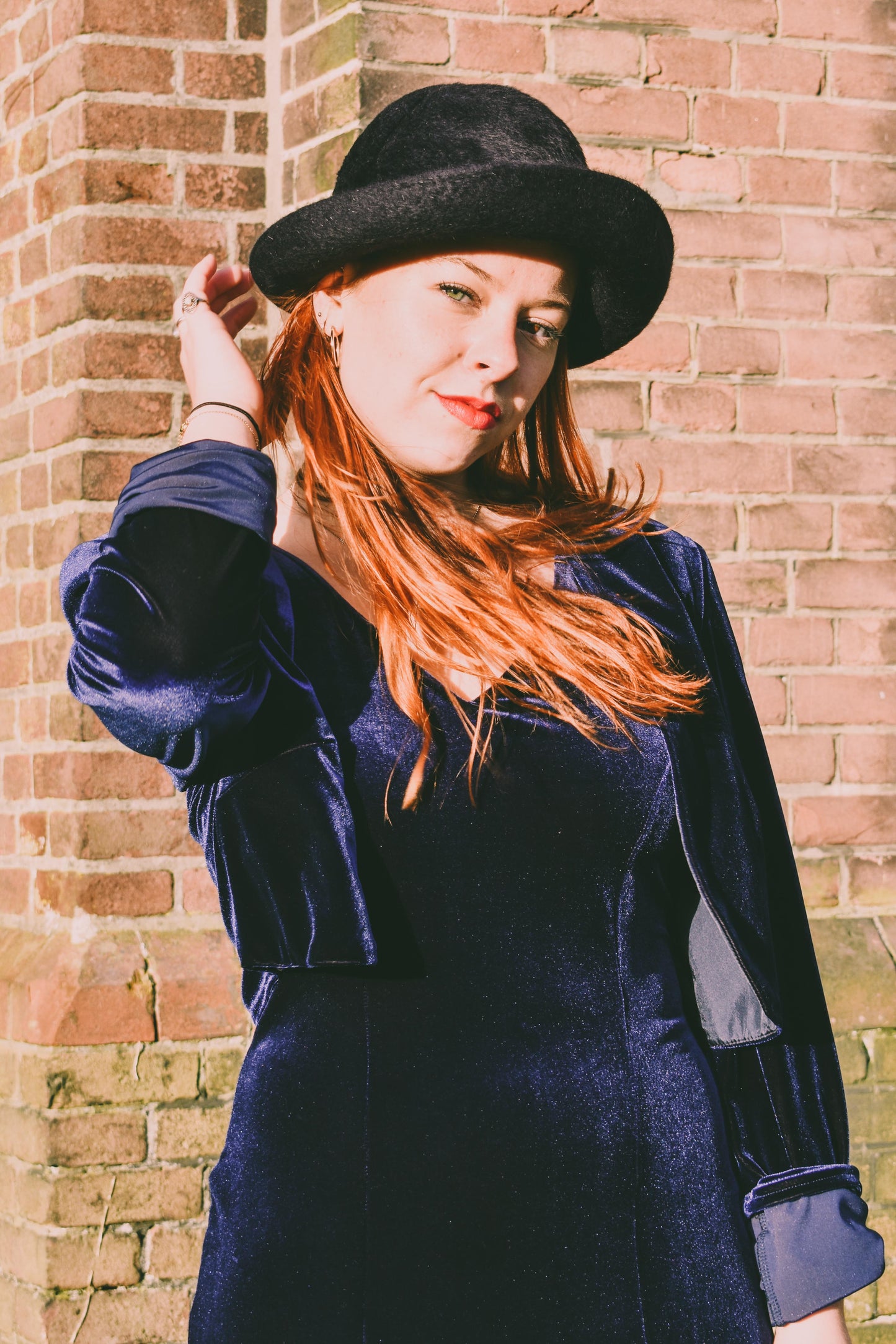 Blue vintage hat