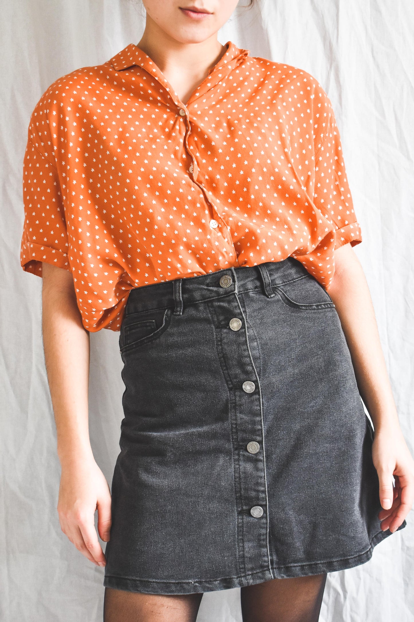 Grey washed skirt