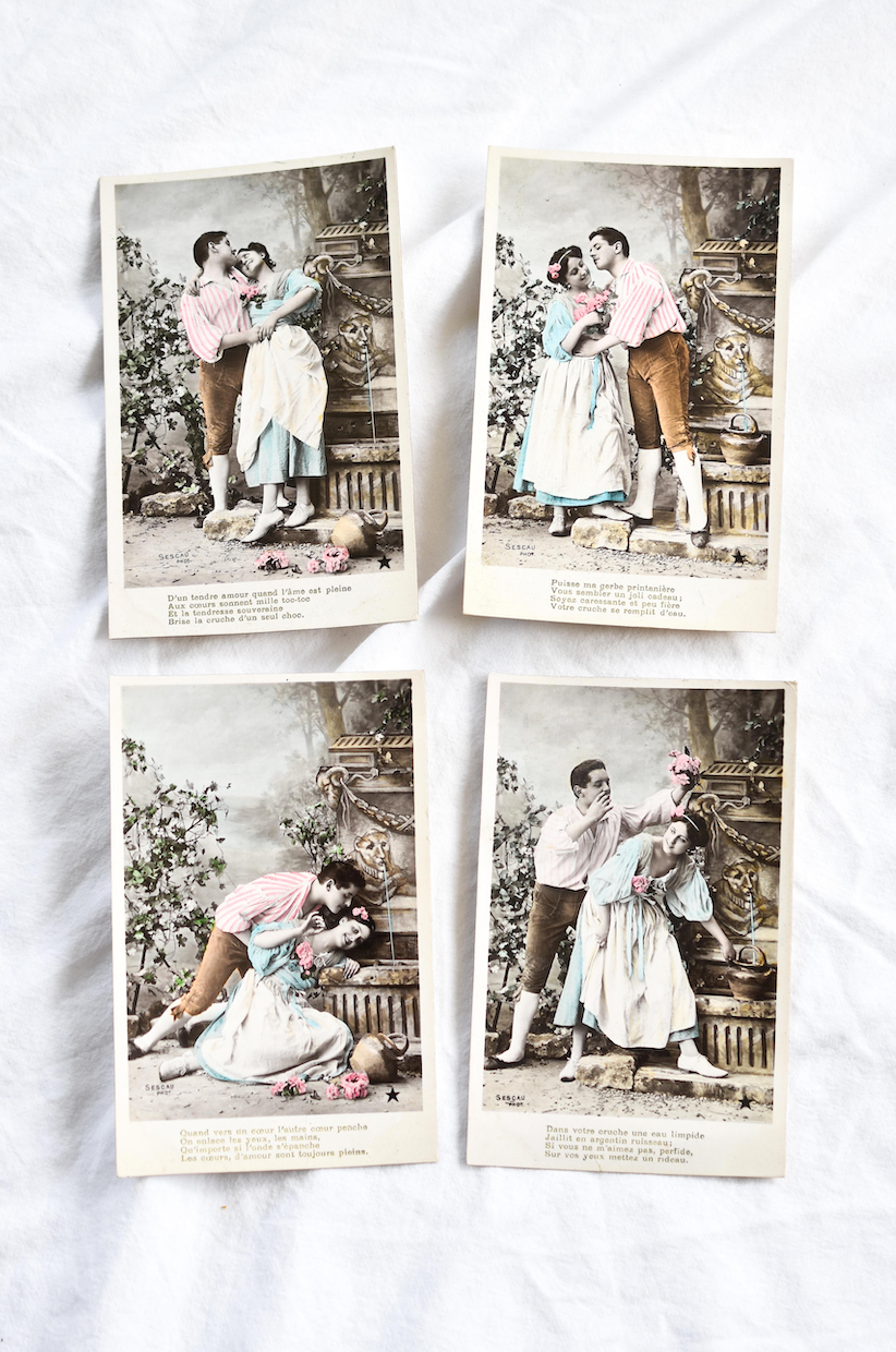 Vintage postcard set