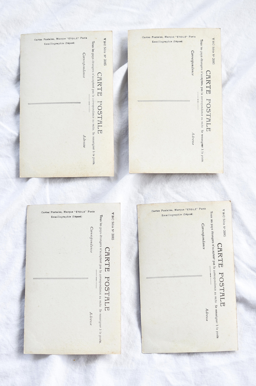 Vintage postcard set