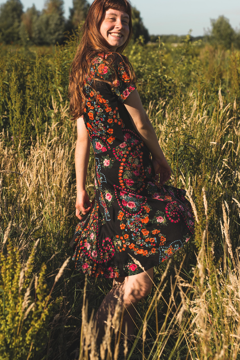 NEW IN! Black flower dress