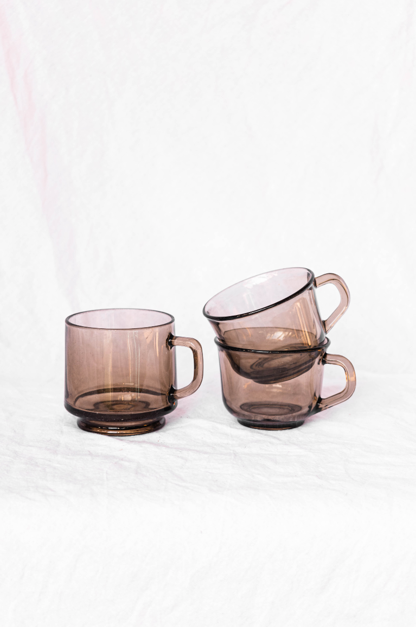 NEW IN! Grey-brown glas set