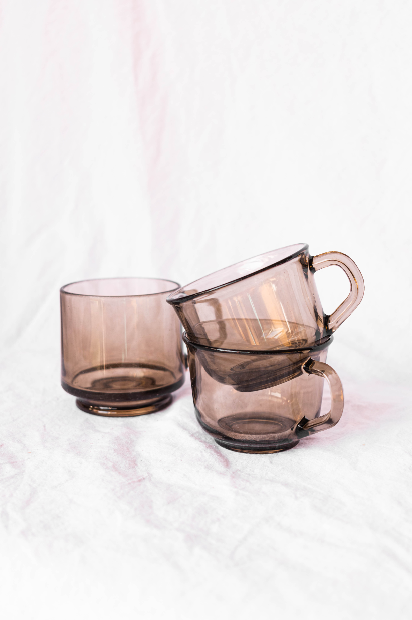 NEW IN! Grey-brown glas set