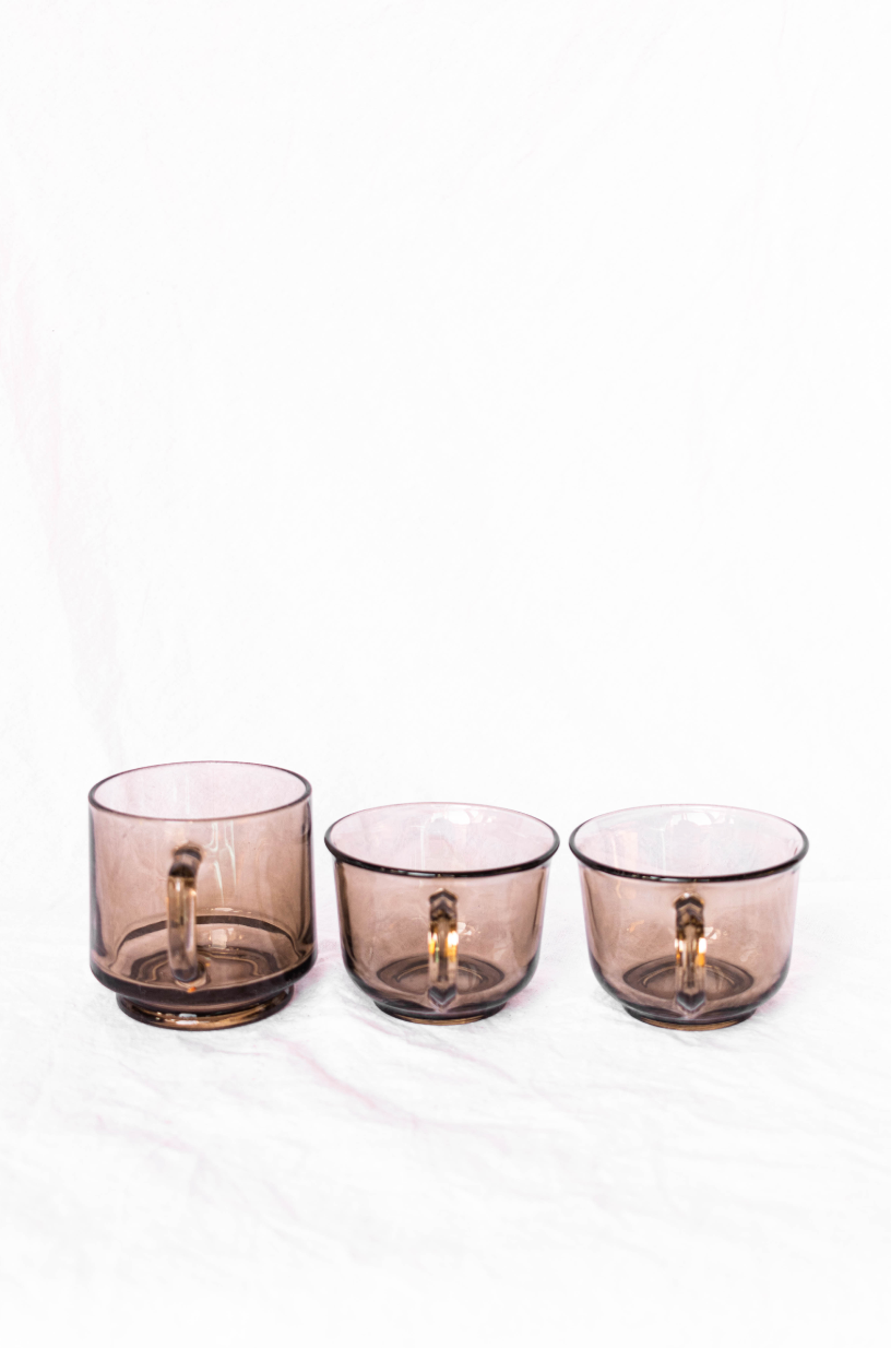 NEW IN! Grey-brown glas set