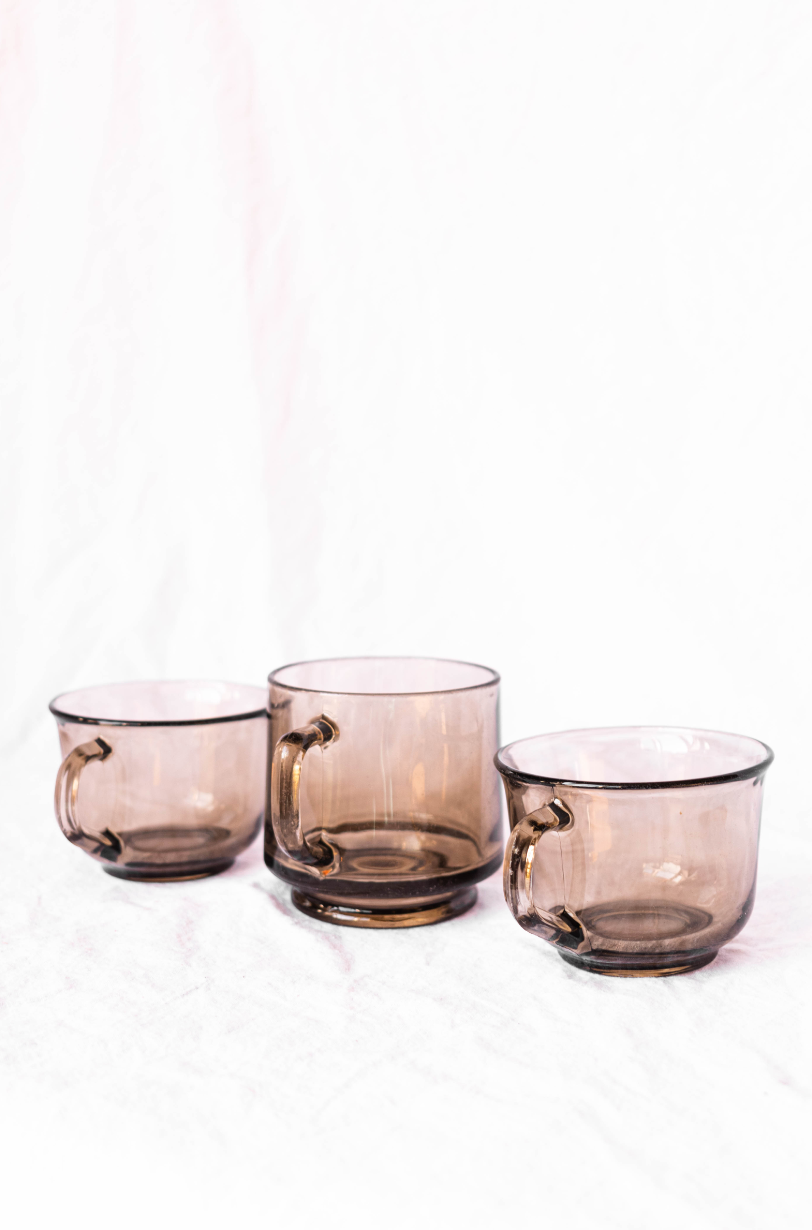 NEW IN! Grey-brown glas set