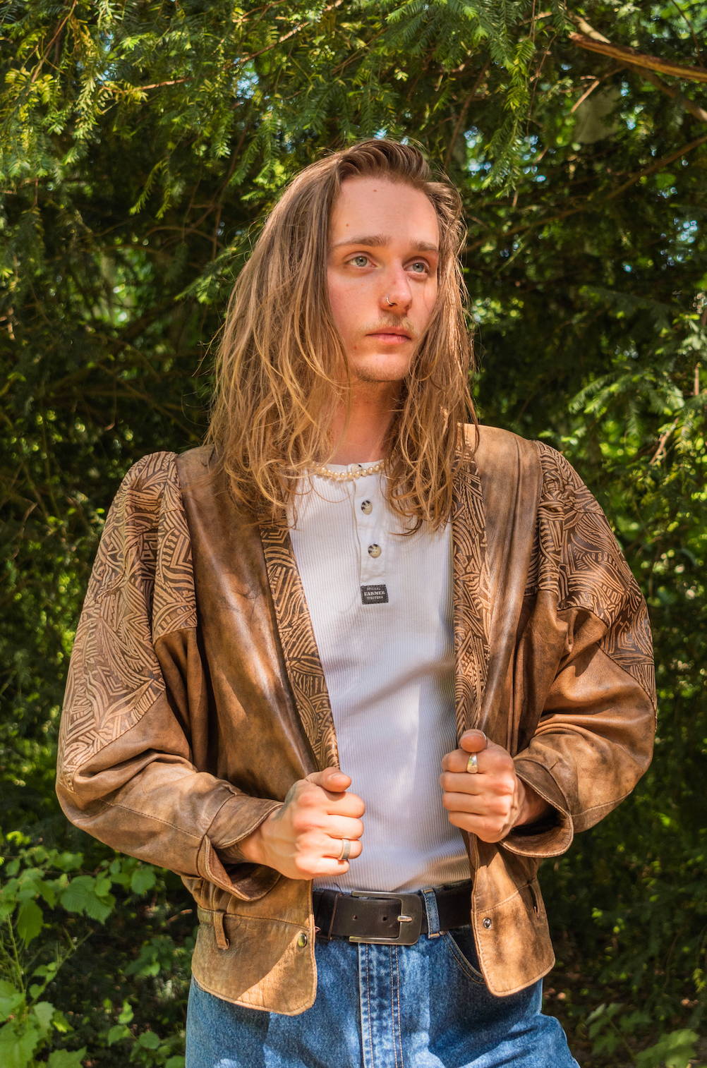NEW IN! Leather 80's jacket