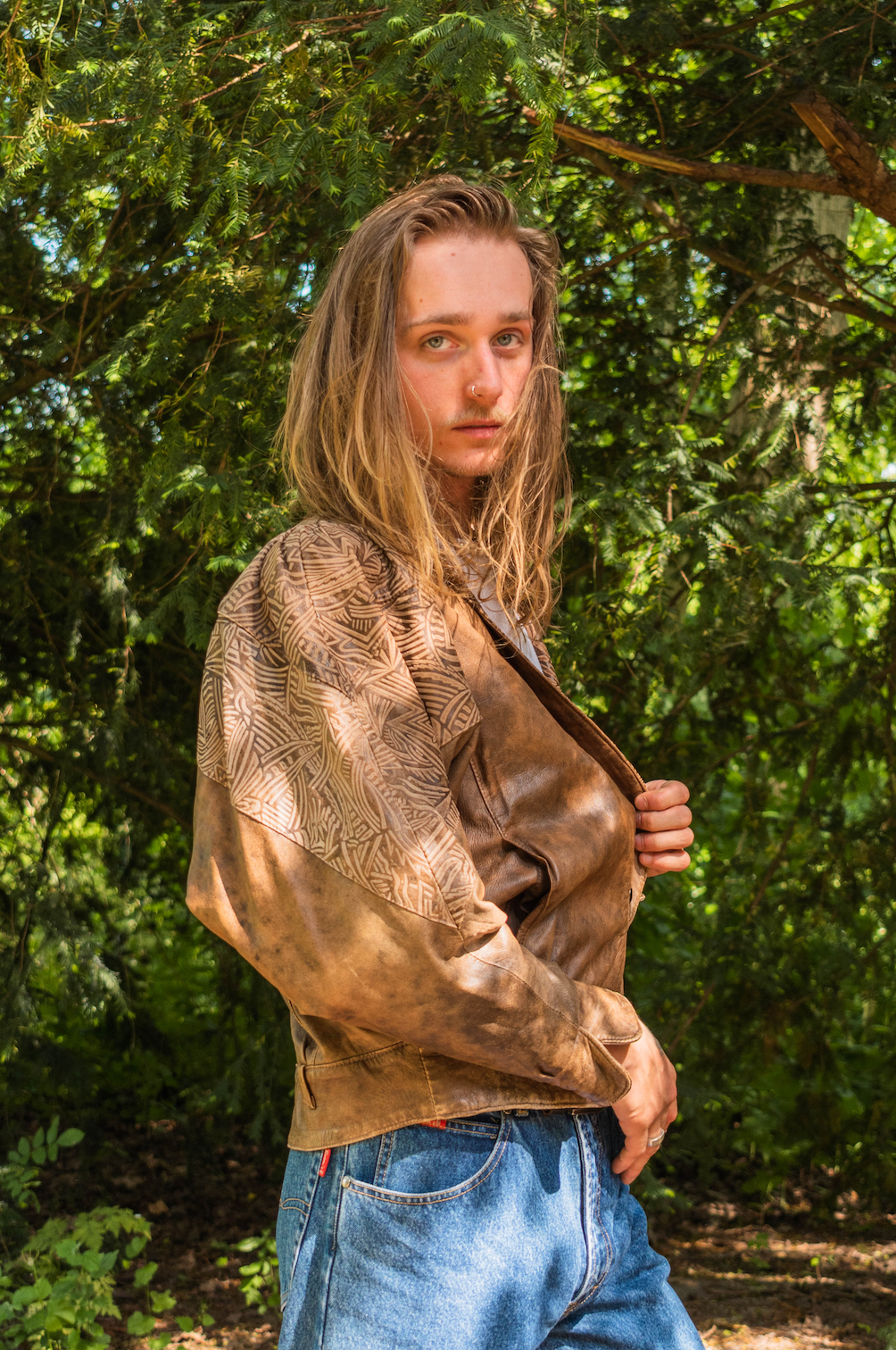 NEW IN! Leather 80's jacket