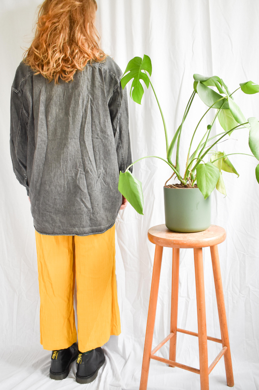 Grey denim blouse