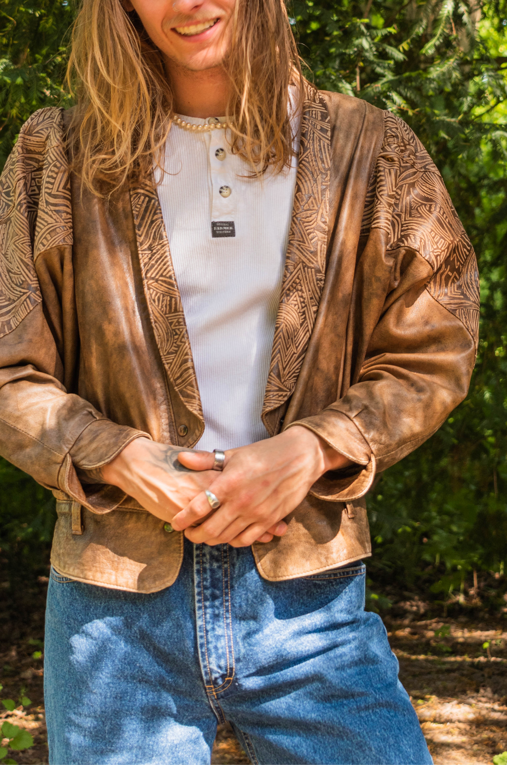 NEW IN! Leather 80's jacket